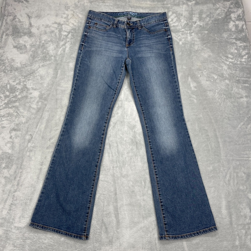Tommy Hilfiger Jeans Womens 6 (31x31) Blue Denim Faded Stretch Curvy Bootcut Leg